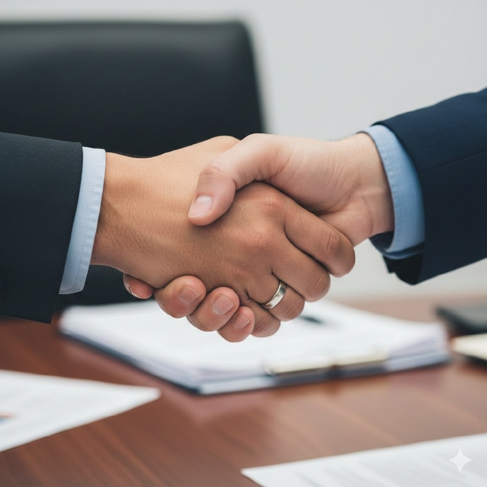 Handshake image generated by Google Gemini